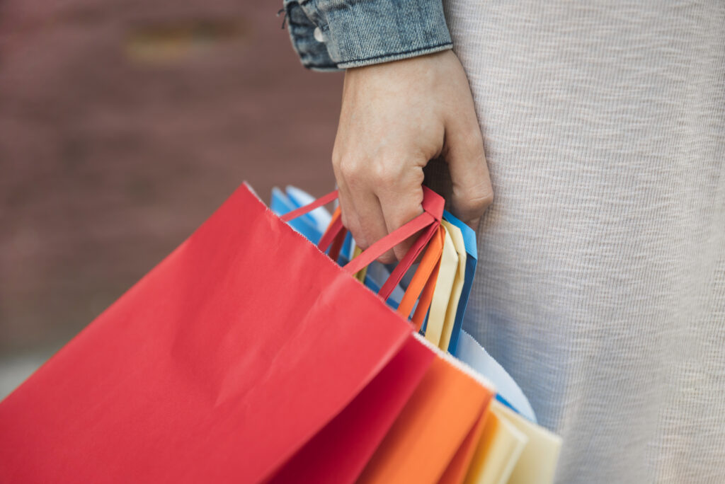 Woman Holding Different Shopping Packets