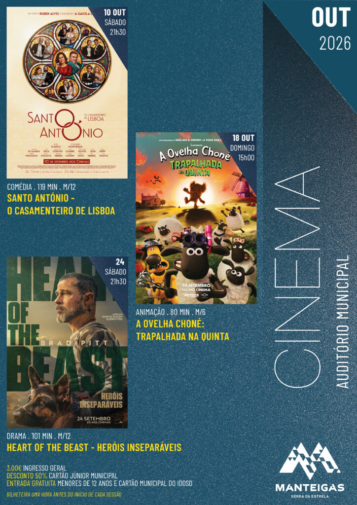 Cinema Manteigas Outubro 2026